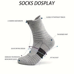 3 Pairs Men's Compression Stockings for Outdoor Activities