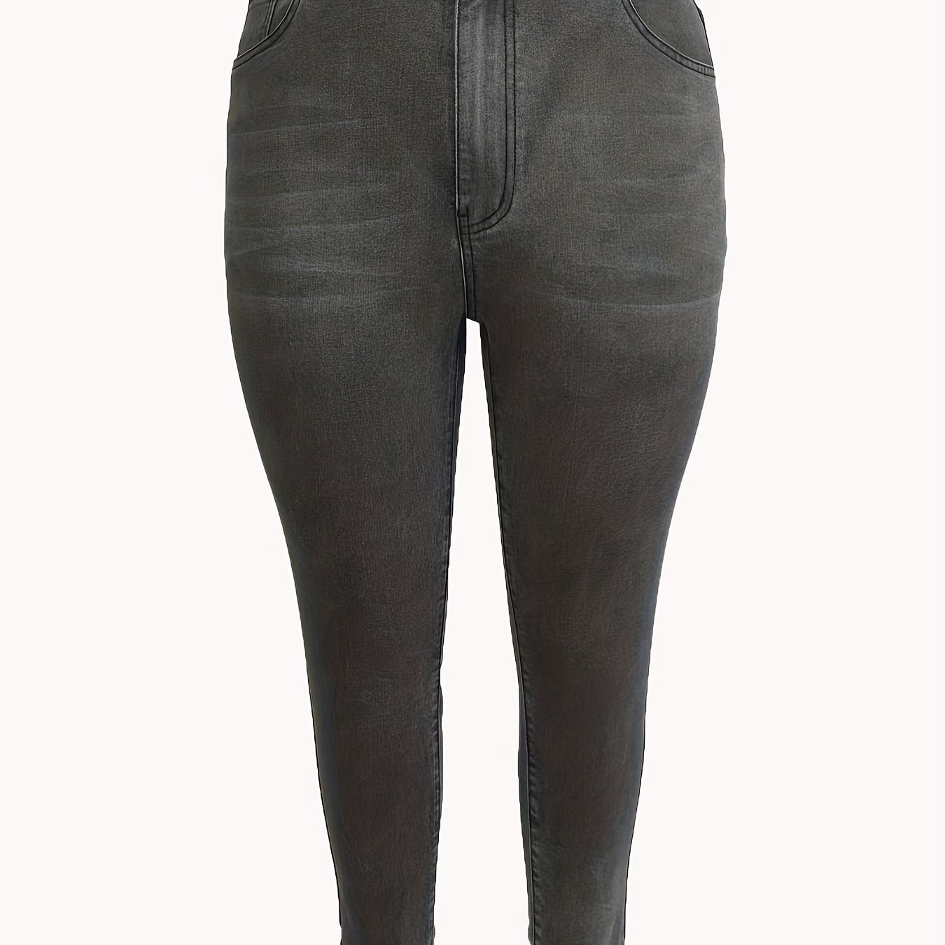 Women's Plus Solid High Rise Skinny Jeans