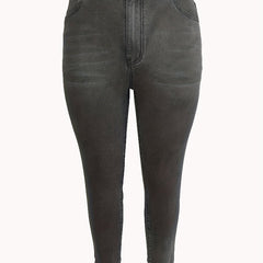 Women's Plus Solid High Rise Skinny Jeans