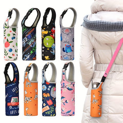 Portable Water Bottle Case with Buckle Handle
