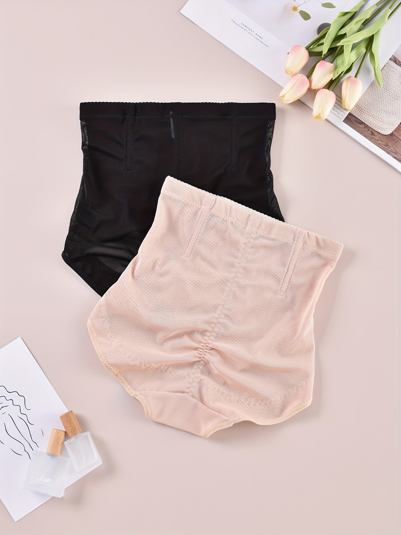 Mesh Stitching Tummy Control Slimming Panties Women's Underwear