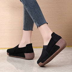 Women's Platform Slip On Loafers Solid Comfortable Non Slip Shoes