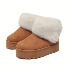 Women's Plush Lined Thermal Snow Boots - Non Slip Wear Resistance Shoes