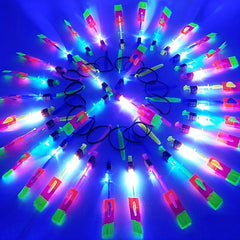 10pcs LED Light Arrow Rocket Helicopter Flying Toy Party Fun Gift