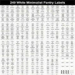 Minimalist Pantry Labels for Food Containers
