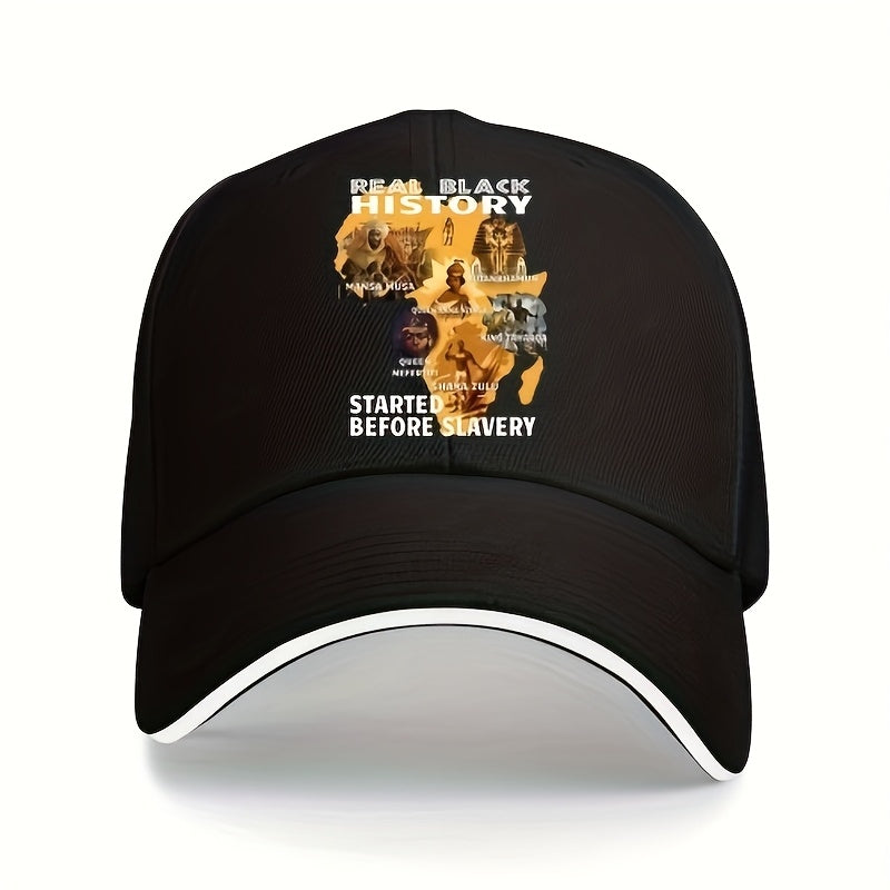 Empowering Retro Baseball Cap w/ African History Map