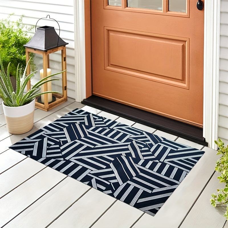 Durable Abstract Welcome Doormat Front Door Outdoor Entrance Mat
