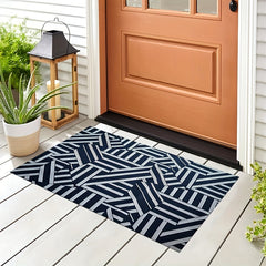 Durable Abstract Welcome Doormat Front Door Outdoor Entrance Mat