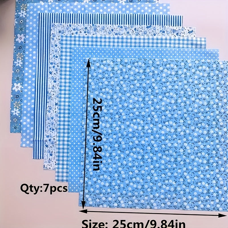 7pcs Patchwork Cloth Strips for DIY Hand Sewing Gift
