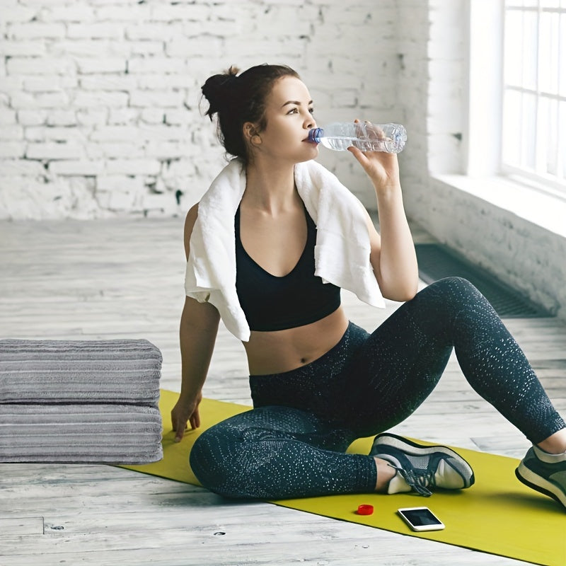 Large Plush Yoga Mat Towel Non-slip Solid Fitness Pilates Blanket