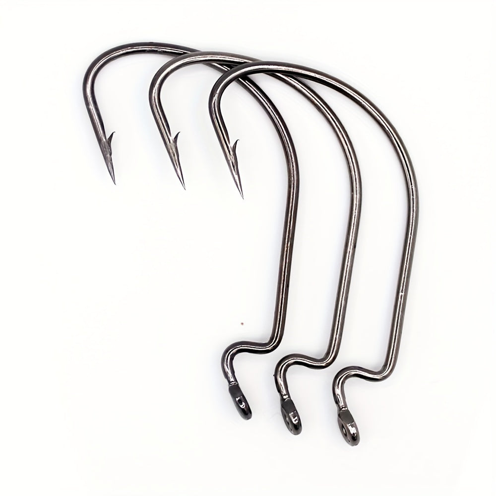 10pcs 15pcs Reinforced Wide Gap Hooks For Texas Rig Barbed Fishing Hooks