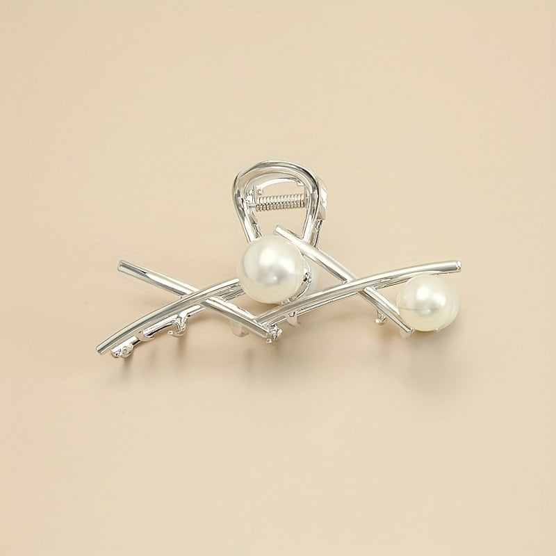 Faux Pearl Hair Clips Claw Clips Daily Decorative Girls Hair Accessories