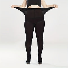 Casual Pantyhose Women's Plus 90D Control Top Footed Tights