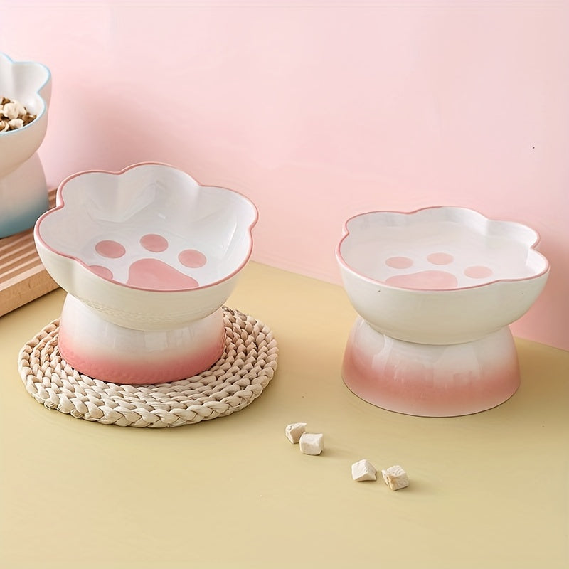 Ceramic Bowl Pet Bowl Raised Pet Dish Cat Dog Food Basin Bowl Pet Supplies