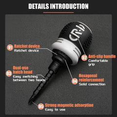 8pcs Mini Ratchet Screwdriver Set CRV Telescopic Detachable Handle Repair Tool