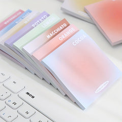 Gradient Sticky Notes 50 Sheets Cartoon Student Notepad Creative Stickers