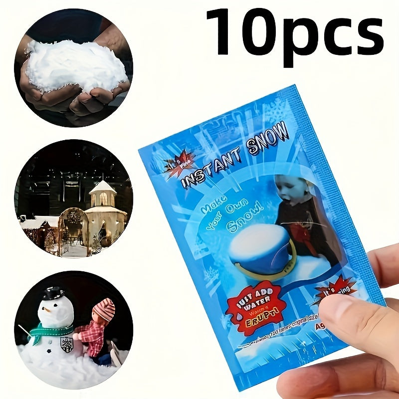 10pcs Magic Instant Faux Snow For Winter Activities