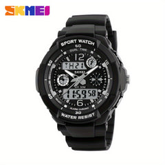 Waterproof Dual Time Sports Watch