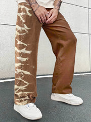 Men's Loose Fit Straight Leg Jeans Casual Street Style Denim Pants