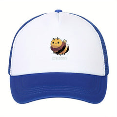 Unisex Sunshade Adjustable Baseball Cap with Bee Pattern