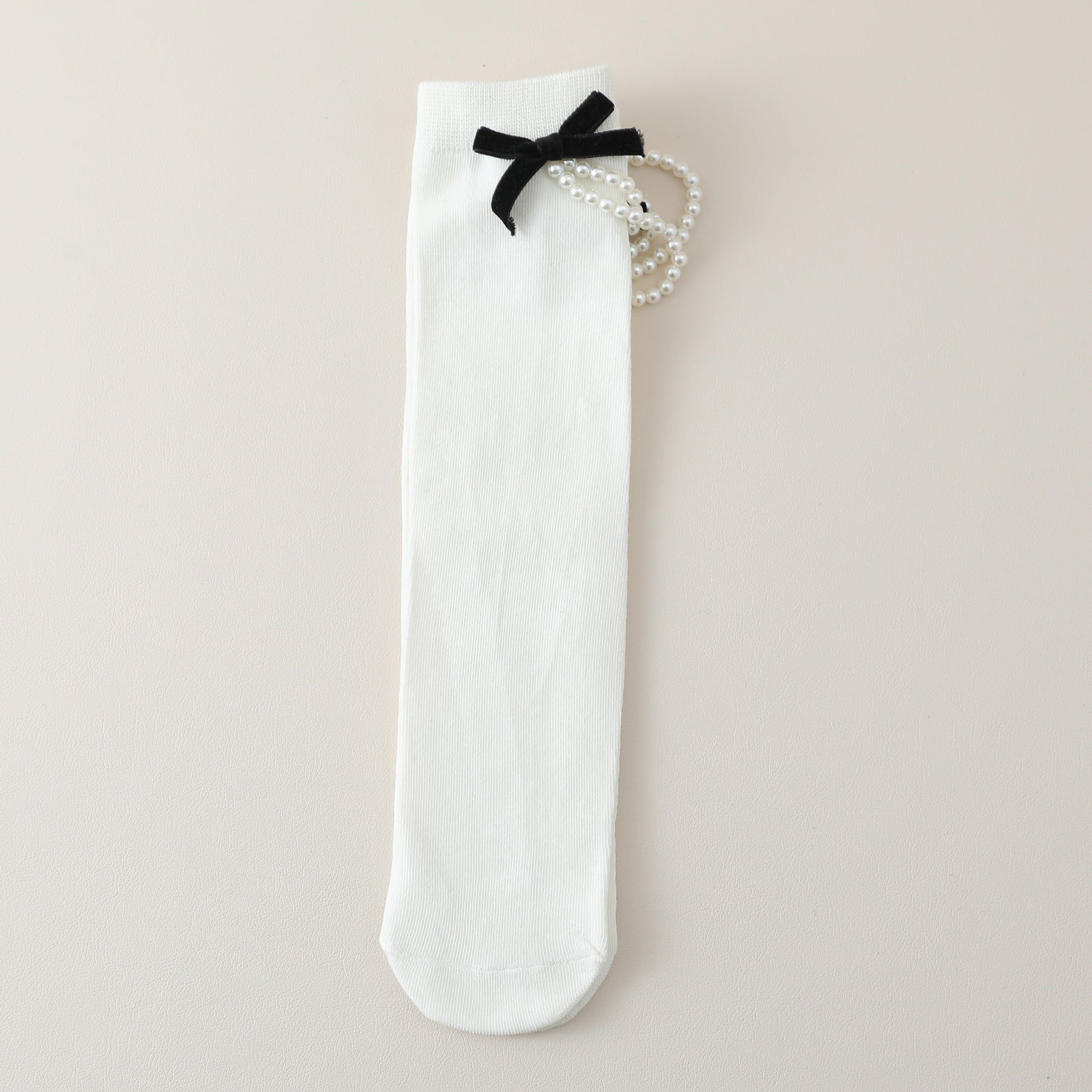 Girls Kids Pearl Textured Socks