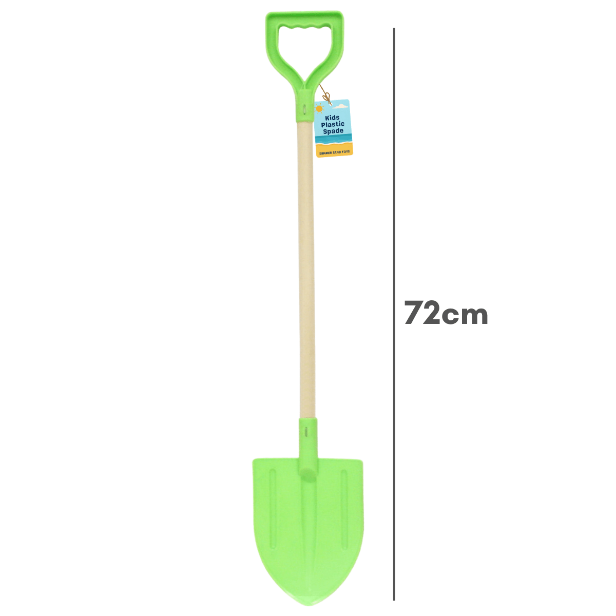 Electoys Kids Spade Plastic Shovel Wood Shaft Garden Digging Spade