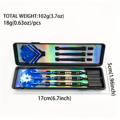 3pcs Soft Tip Darts Set 218g pc with Storage Box & 36pcs Replaceable Tips