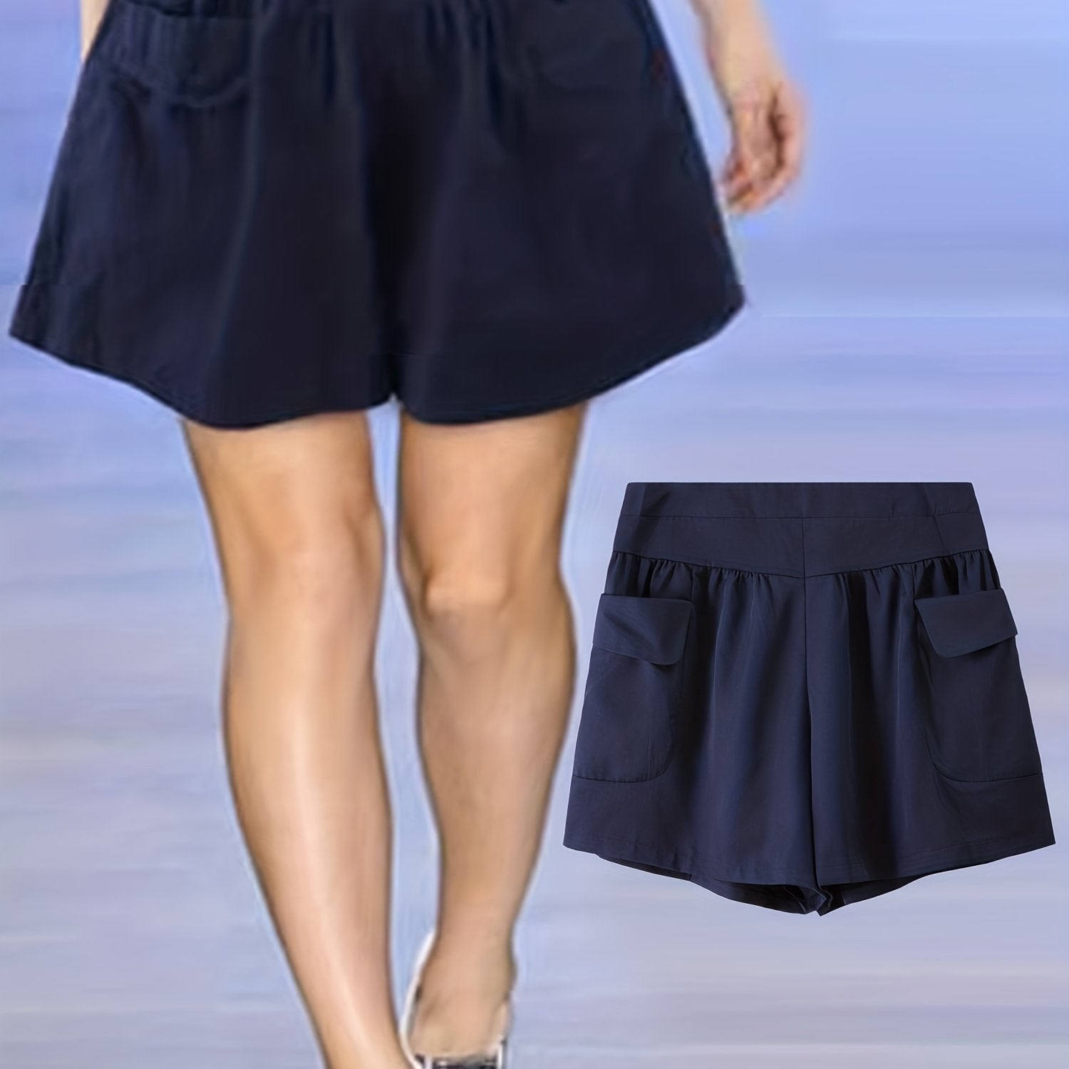 Y2K Shorts Elastic High Rise Cargo Pants