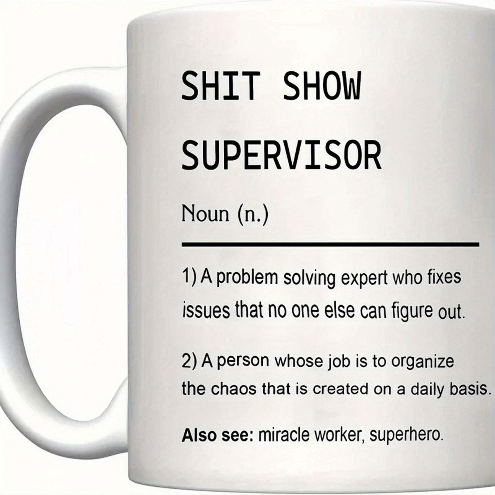 11oz Unique Letter Printed Coffee Mug Porcelain Cup Home Office