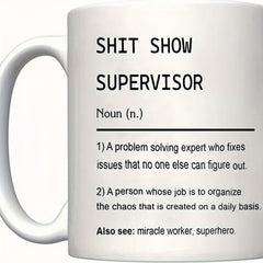 11oz Unique Letter Printed Coffee Mug Porcelain Cup Home Office