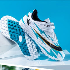 Boy's Hook And Loop Turf Soccer Cleats - Anti skid TF Football Boots