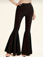Women's Bootcut Yoga Pants Flared Leggings Solid Wide Leg Sports Activewear