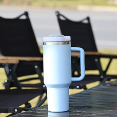 40oz Stainless Steel Insulated Tumbler Handle Warm Cold Sports Water Cup