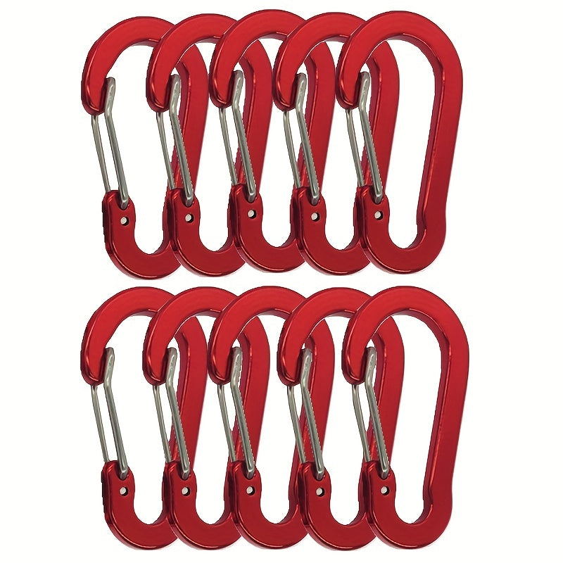 10pcs Spring Buckle Small Carabiners for Outdoor Camping Fishing Climbing