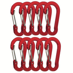 10pcs Spring Buckle Small Carabiners for Outdoor Camping Fishing Climbing