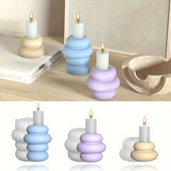 Candlestick Silicone Mold for DIY Cement Gypsum Resin Candle Aromatherapy