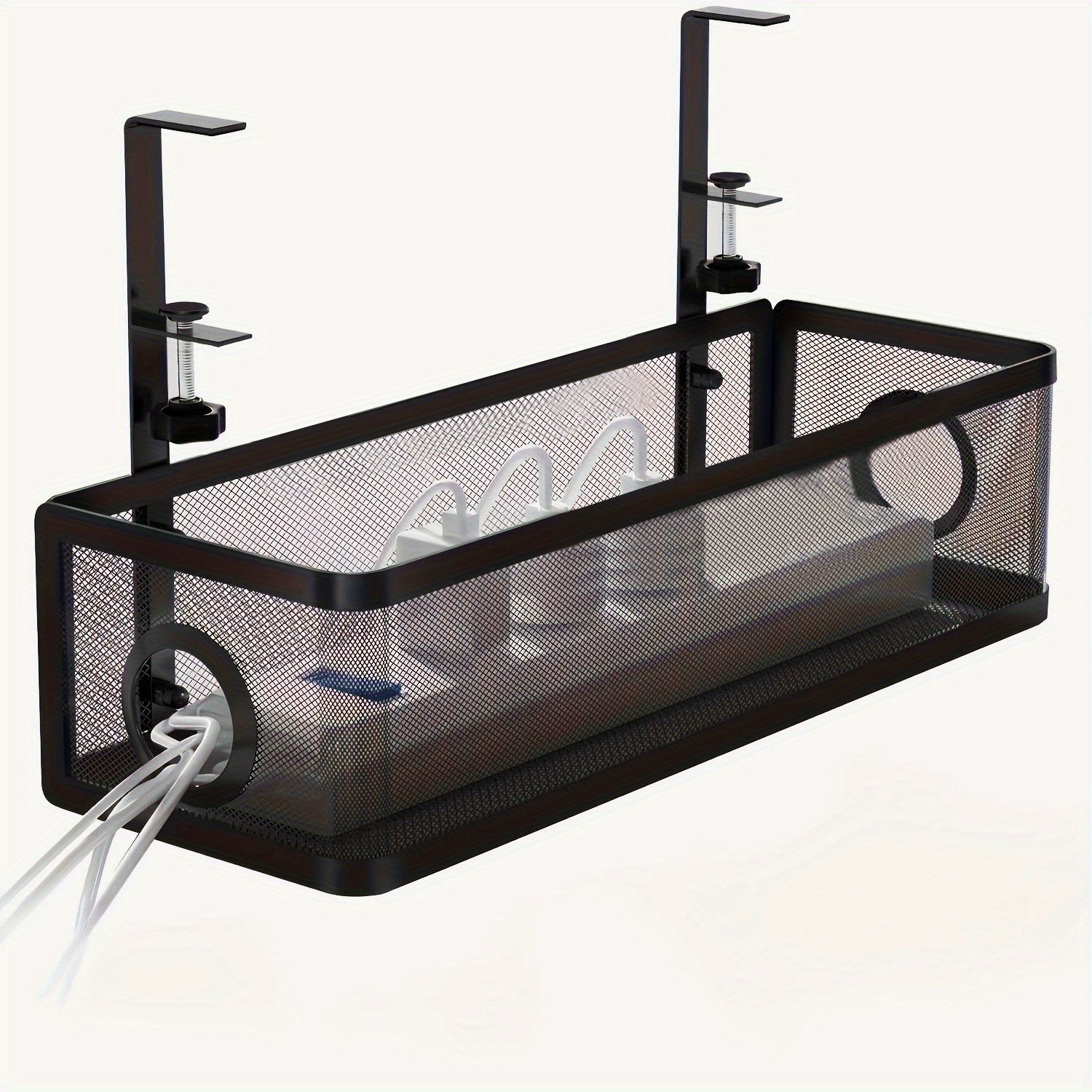 Under Desk Cable Management Tray With Clamp for Office Home