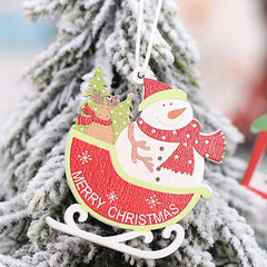 12pcs Snowman Tree Pendants Christmas Home Decor