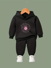 Sweet Flower & Letter Pattern 2pcs Breathable Activewear Sets