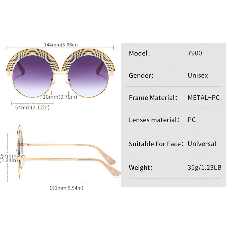 Rainbow Frame Sunglasses with Colorful Lenses