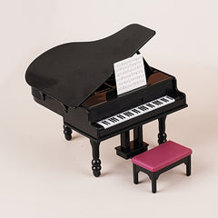 Triangle Piano Model w/ Pink Cushion Dollhouse Furniture
