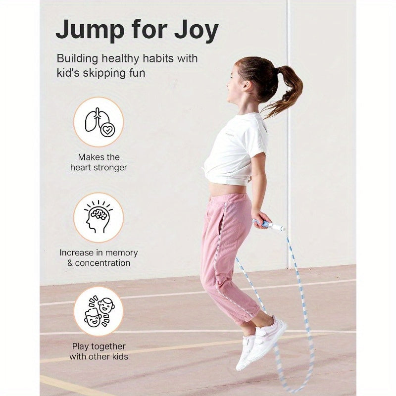 Soft Beaded Kids Jump Rope 8-12 Tangle-Free Workout Weight Loss Training