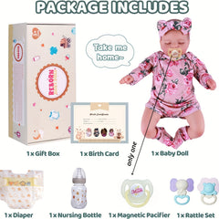 20 Inch Reborn Baby Doll Anime Themed Vinyl Sleeping Newborn with Accessories
