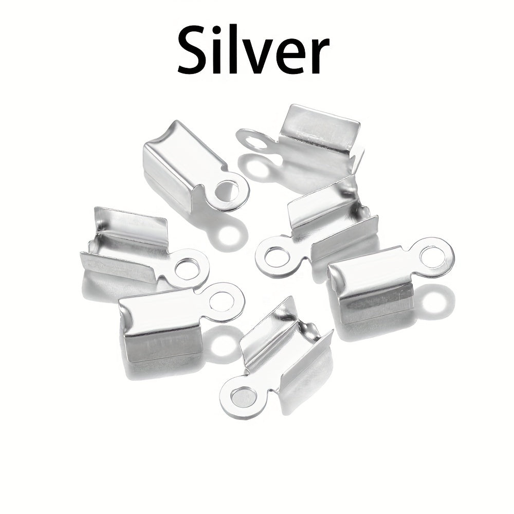 200pcs Cove Clasps Cord End Caps for Jewelry Making DIY Supplies