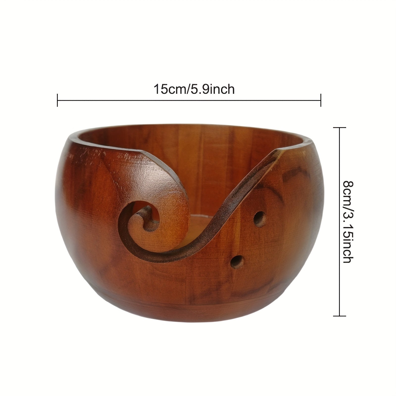 Wooden Yarn Bowl DIY Yarn Storage Container