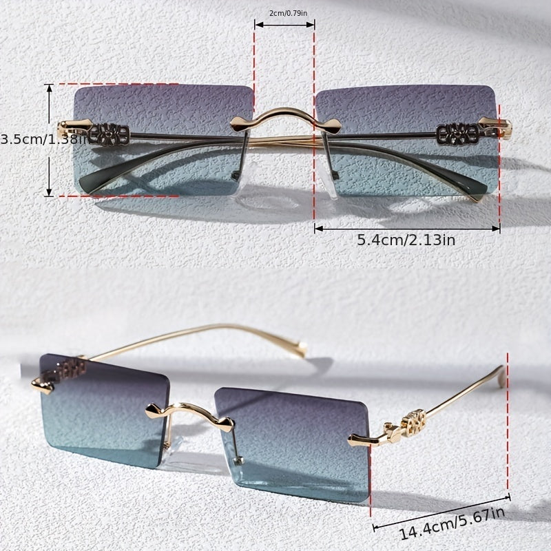 Metal Rimless Sunglasses