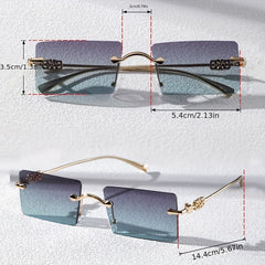 Metal Rimless Sunglasses