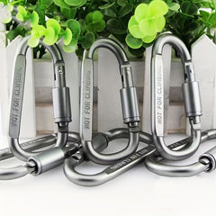 4pcs Aluminum D-ring Lock Buckle for Hiking Travel Camping