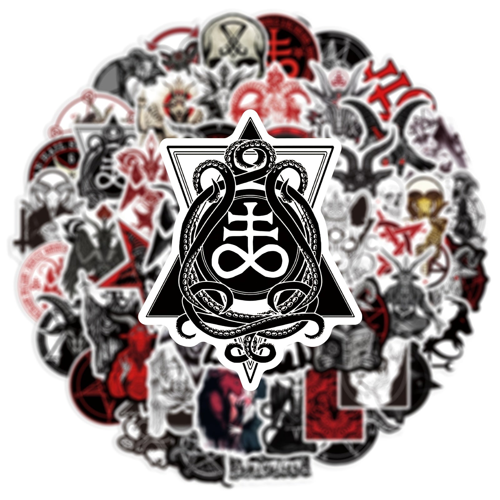 50pcs Devil Graffiti Stickers for Phone Case Skateboard Helmet Water