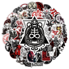 50pcs Devil Graffiti Stickers for Phone Case Skateboard Helmet Water